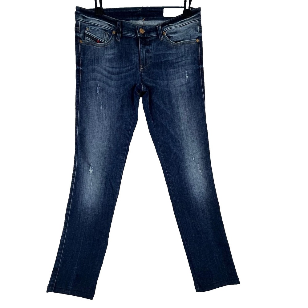 Diesel Skinzee Low 30x32 Super Slim Skinny Jeans‎ Low Rise Stretch Distressed